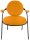meet powered by PAPERFLOW Sessel SATURNE safran schwarz Kunstleder 70,0 x 73,0 x 88,0 cm, 2 St.
