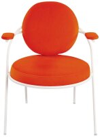 meet powered by PAPERFLOW Sessel SATURNE rost weiß Stoff 70,0 x 73,0 x 88,0 cm, 2 St.