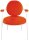 meet powered by PAPERFLOW Sessel SATURNE rost weiß Stoff 70,0 x 73,0 x 88,0 cm, 2 St.