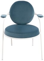 meet powered by PAPERFLOW Sessel SATURNE blau weiß Stoff 70,0 x 73,0 x 88,0 cm, 2 St.