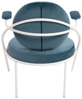 meet powered by PAPERFLOW Sessel SATURNE blau weiß Stoff 70,0 x 73,0 x 88,0 cm, 2 St.