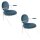 meet powered by PAPERFLOW Sessel SATURNE blau weiß Stoff 70,0 x 73,0 x 88,0 cm, 2 St.