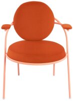 meet powered by PAPERFLOW Sessel SATURNE rost rosa Kunstleder 70,0 x 73,0 x 88,0 cm, 2 St.