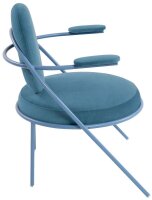 meet powered by PAPERFLOW Sessel SATURNE blau Kunstleder 70,0 x 73,0 x 88,0 cm, 2 St.