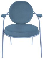 meet powered by PAPERFLOW Sessel SATURNE blau Kunstleder 70,0 x 73,0 x 88,0 cm, 2 St.