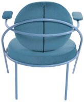 meet powered by PAPERFLOW Sessel SATURNE blau Kunstleder 70,0 x 73,0 x 88,0 cm, 2 St.