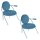 meet powered by PAPERFLOW Sessel SATURNE blau Kunstleder 70,0 x 73,0 x 88,0 cm, 2 St.