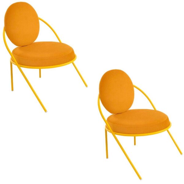 meet powered by PAPERFLOW Sessel SATURNE safran Kunstleder 70,0 x 73,0 x 88,0 cm, 2 St.