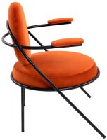 meet powered by PAPERFLOW Sessel SATURNE rost schwarz Stoff 70,0 x 73,0 x 88,0 cm, 2 St.