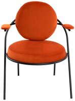 meet powered by PAPERFLOW Sessel SATURNE rost schwarz Stoff 70,0 x 73,0 x 88,0 cm, 2 St.