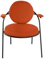 meet powered by PAPERFLOW Sessel SATURNE rost schwarz Kunstleder 70,0 x 73,0 x 88,0 cm, 2 St.