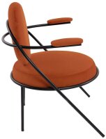 meet powered by PAPERFLOW Sessel SATURNE rost schwarz Kunstleder 70,0 x 73,0 x 88,0 cm, 2 St.