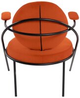 meet powered by PAPERFLOW Sessel SATURNE rost schwarz Kunstleder 70,0 x 73,0 x 88,0 cm, 2 St.