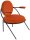 meet powered by PAPERFLOW Sessel SATURNE rost schwarz Kunstleder 70,0 x 73,0 x 88,0 cm, 2 St.