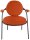 meet powered by PAPERFLOW Sessel SATURNE rost schwarz Kunstleder 70,0 x 73,0 x 88,0 cm, 2 St.
