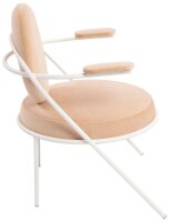 meet powered by PAPERFLOW Sessel SATURNE elfenbein weiß Stoff 70,0 x 73,0 x 88,0 cm, 2 St.