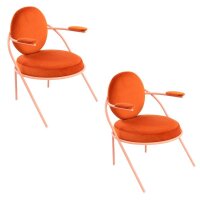 meet powered by PAPERFLOW Sessel SATURNE rost rosa Stoff...