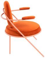 meet powered by PAPERFLOW Sessel SATURNE rost rosa Stoff 70,0 x 73,0 x 88,0 cm, 2 St.