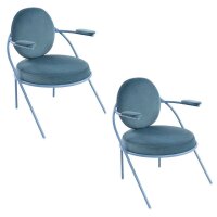 meet powered by PAPERFLOW Sessel SATURNE blau Stoff 70,0...