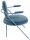 meet powered by PAPERFLOW Sessel SATURNE blau Stoff 70,0 x 73,0 x 88,0 cm, 2 St.