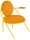 meet powered by PAPERFLOW Sessel SATURNE safran Kunstleder 70,0 x 73,0 x 88,0 cm, 2 St.