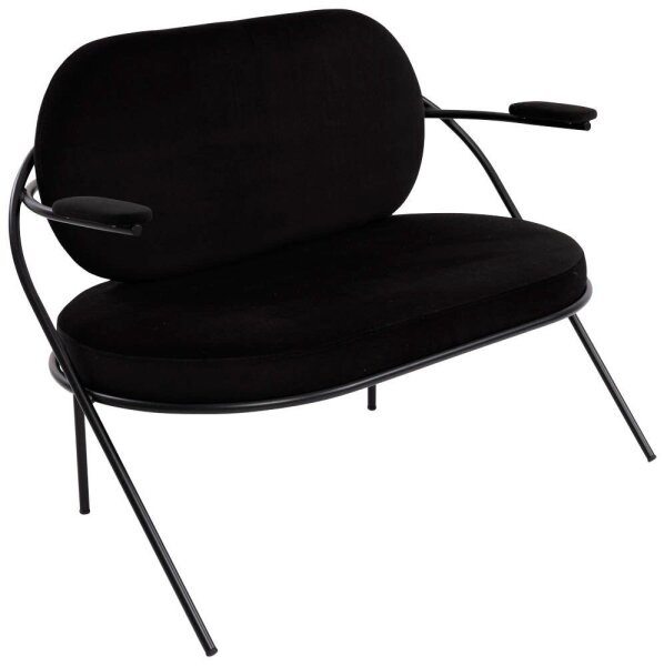 meet powered by PAPERFLOW 2-Sitzer Sofa SATURNE schwarz Stoff 118,0 x 73,0 x 88,0 cm, 1 St.