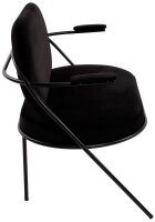 meet powered by PAPERFLOW 2-Sitzer Sofa SATURNE schwarz Stoff 118,0 x 73,0 x 88,0 cm, 1 St.