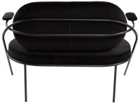 meet powered by PAPERFLOW 2-Sitzer Sofa SATURNE schwarz Stoff 118,0 x 73,0 x 88,0 cm, 1 St.
