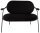 meet powered by PAPERFLOW 2-Sitzer Sofa SATURNE schwarz Stoff 118,0 x 73,0 x 88,0 cm, 1 St.