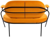 meet powered by PAPERFLOW 2-Sitzer Sofa SATURNE safran schwarz Stoff 118,0 x 73,0 x 88,0 cm, 1 St.