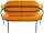 meet powered by PAPERFLOW 2-Sitzer Sofa SATURNE safran schwarz Stoff 118,0 x 73,0 x 88,0 cm, 1 St.