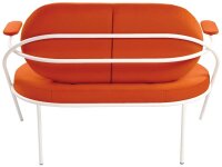 meet powered by PAPERFLOW 2-Sitzer Sofa SATURNE rost weiß Stoff 118,0 x 73,0 x 88,0 cm, 1 St.