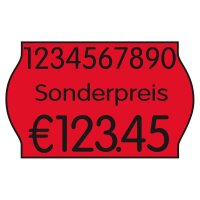 PrinterLabels AS Preisetiketten leuchtrot permanent 26,0...