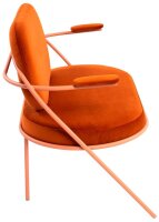meet powered by PAPERFLOW 2-Sitzer Sofa SATURNE rost rosa Stoff 118,0 x 73,0 x 88,0 cm, 1 St.