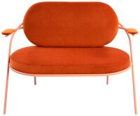 meet powered by PAPERFLOW 2-Sitzer Sofa SATURNE rost rosa Stoff 118,0 x 73,0 x 88,0 cm, 1 St.