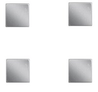Zeller Magnete silber, Metall 1,0 x 1,0 x 0,99 cm, 4 St.