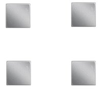 Zeller Magnete silber, Metall 1,0 x 1,0 x 0,99 cm, 4 St.