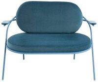meet powered by PAPERFLOW 2-Sitzer Sofa SATURNE blau Stoff 118,0 x 73,0 x 88,0 cm, 1 St.