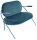 meet powered by PAPERFLOW 2-Sitzer Sofa SATURNE blau Stoff 118,0 x 73,0 x 88,0 cm, 1 St.