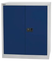 BISLEY Stahlschrank Universal E402A01505 lichtgrau, oxofordblau 1 Fachboden 91,4 x 40,0 x 100,0 cm, aufgebaut, 1 St.
