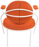 meet powered by PAPERFLOW Sessel SATURNE rost weiß Kunstleder 70,0 x 73,0 x 88,0 cm, 1 St.