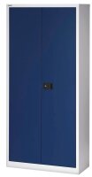 BISLEY Stahlschrank Universal E722A03505 lichtgrau, oxofordblau 3 Fachböden 91,4 x 40,0 x 180,6 cm, aufgebaut, 1 St.