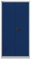 BISLEY Stahlschrank Universal E722A03505 lichtgrau, oxofordblau 3 Fachböden 91,4 x 40,0 x 180,6 cm, aufgebaut, 1 St.