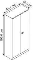 BISLEY Stahlschrank Universal E782A04355 silber 4...