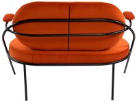 meet powered by PAPERFLOW 2-Sitzer Sofa SATURNE rost schwarz Stoff 118,0 x 73,0 x 88,0 cm, 1 St.