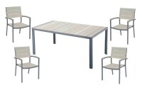 Garden Pleasure Sitzgruppe Olivia, anthrazit Holz,...