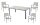 Garden Pleasure Sitzgruppe Olivia, anthrazit Holz, Metall, 5-teilig