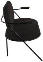 meet powered by PAPERFLOW 2-Sitzer Sofa SATURNE schwarz Kunstleder 118,0 x 73,0 x 88,0 cm, 1 St.