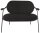 meet powered by PAPERFLOW 2-Sitzer Sofa SATURNE schwarz Kunstleder 118,0 x 73,0 x 88,0 cm, 1 St.