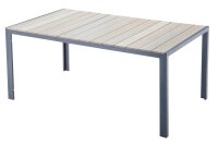 Garden Pleasure Gartentisch Olivia anthrazit, hellgrau rechteckig 150,0 x 90,0 x 72,0 cm
